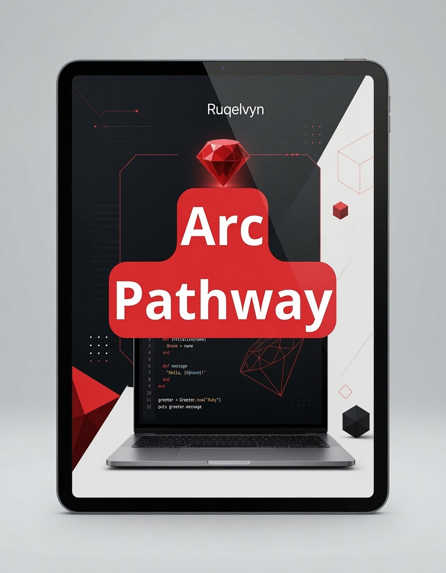 Tablet displaying 'Arc Pathway' with a red logo on a gray background